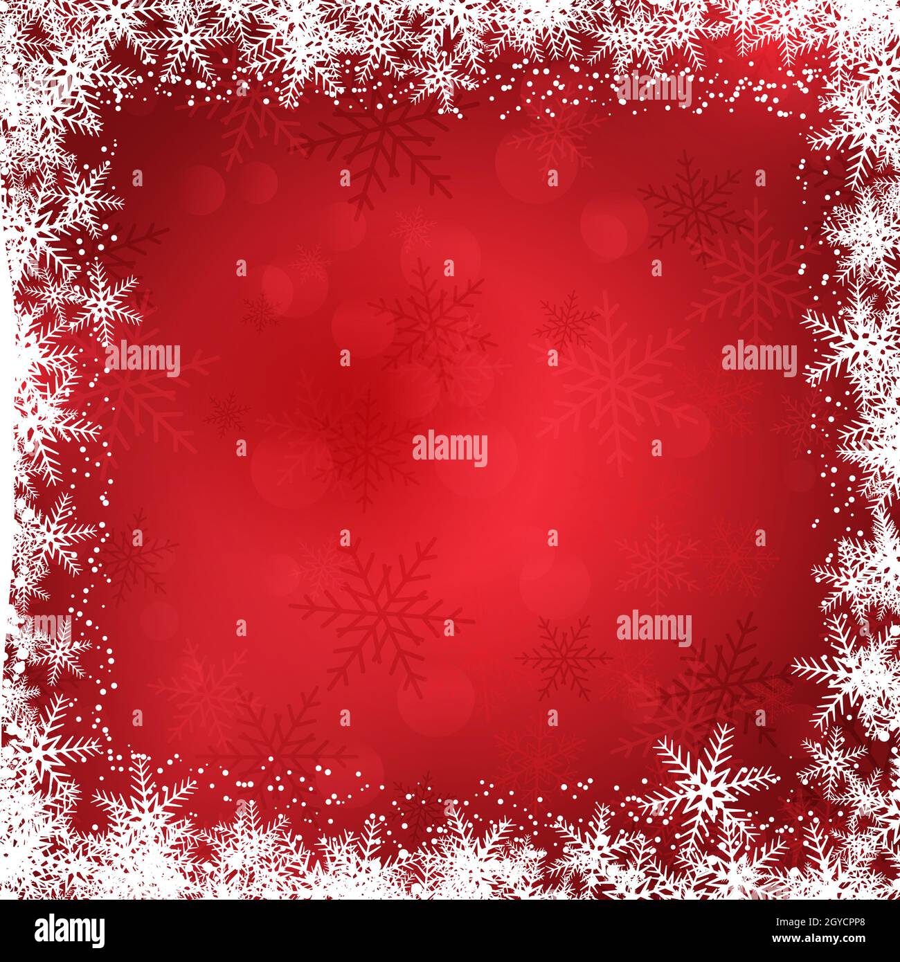 Decorative Christmas background with snowflake border Stock Photo - Alamy