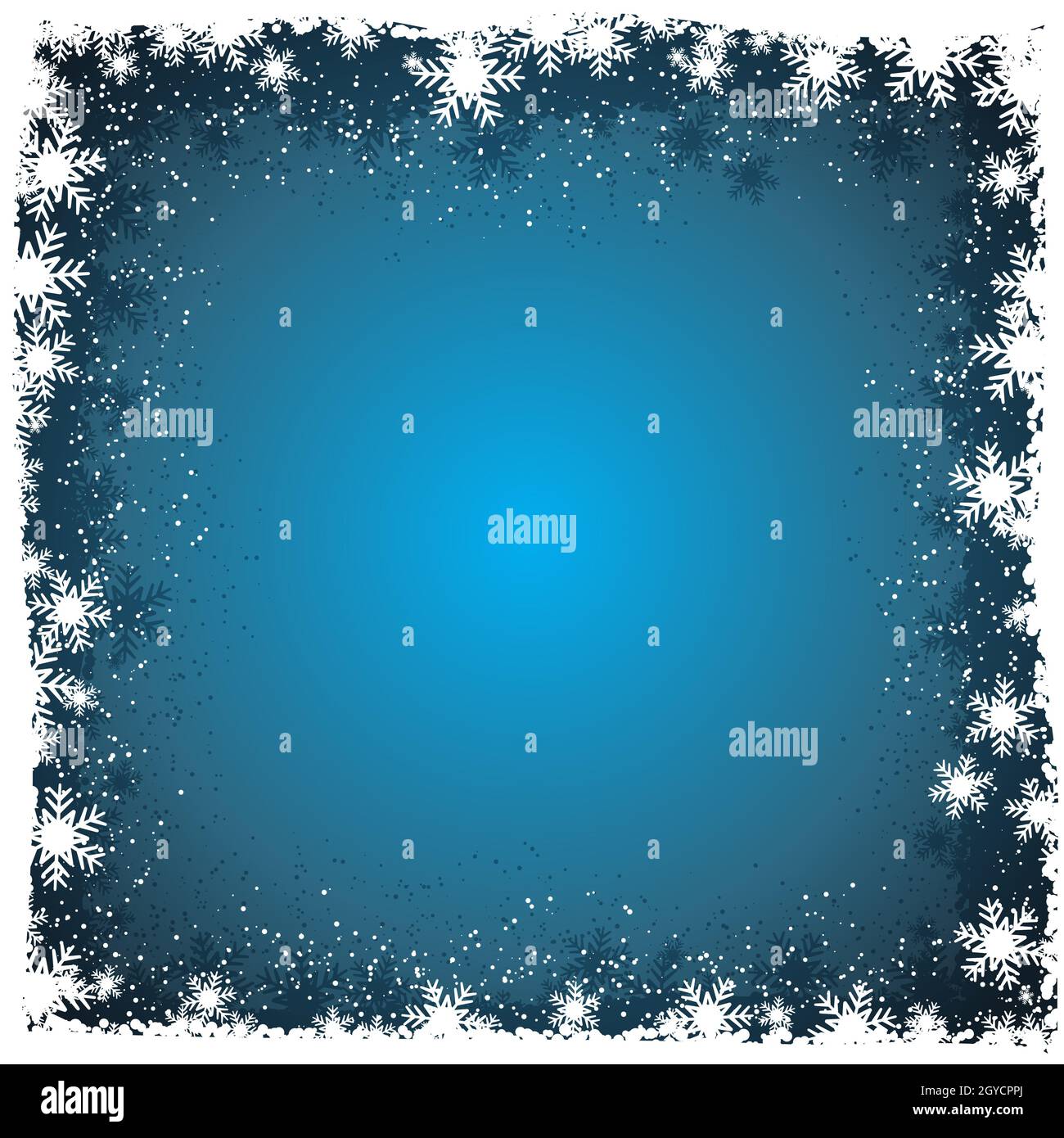Christmas background with a snowflake border Stock Photo - Alamy