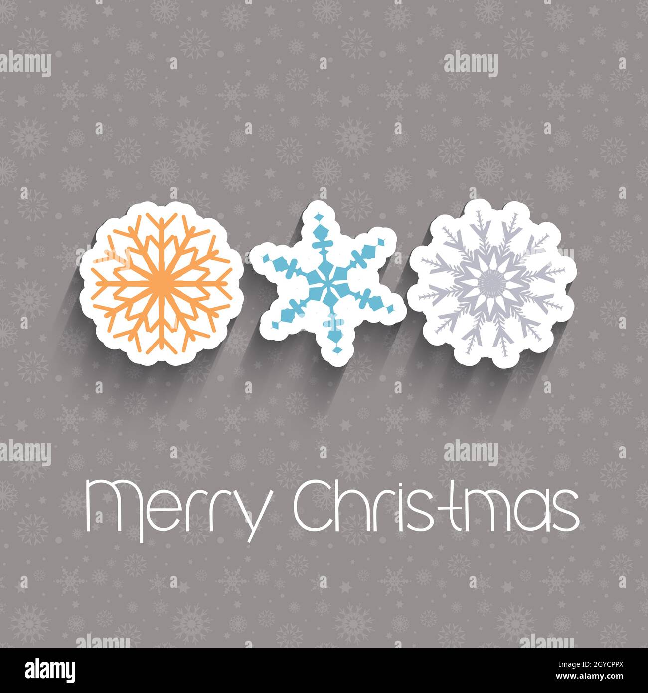 Decorative Christmas background with snowflake designs Stock Photo - Alamy