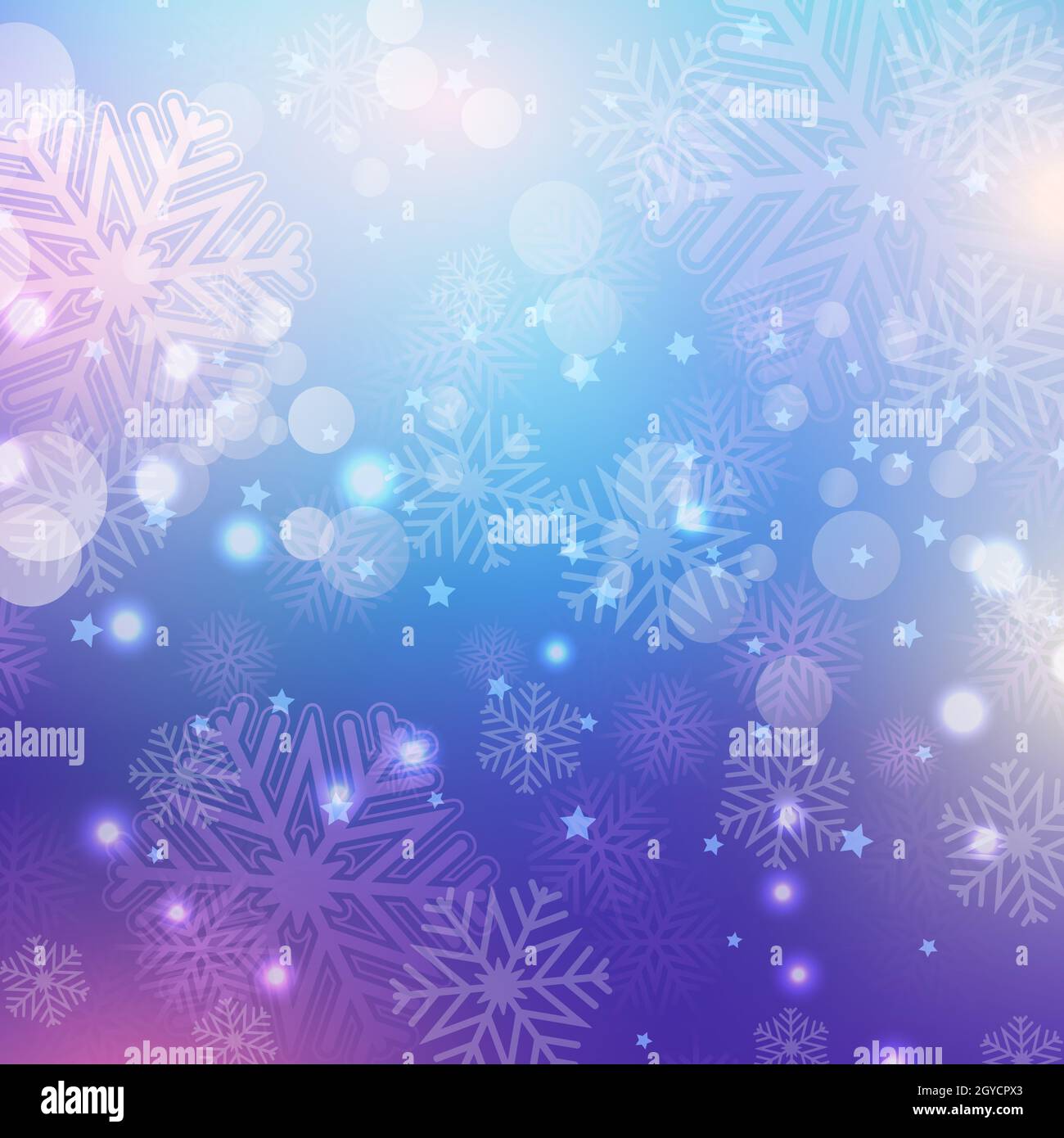 Decorative Christmas background with snowflakes and stars design Stock ...