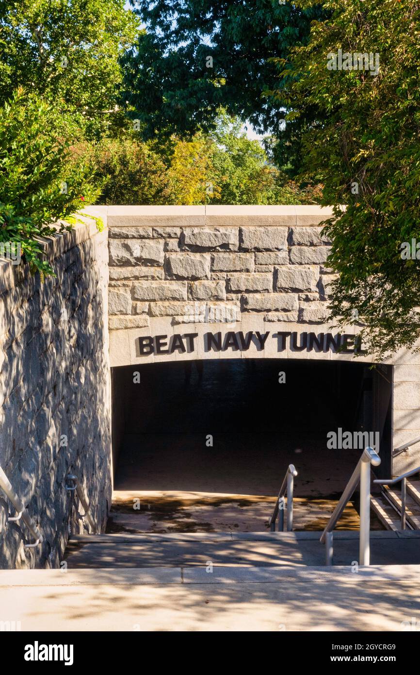 Beat Navy Tunnel, United States Military Academy, West Point, NY, USA Stock Photo
