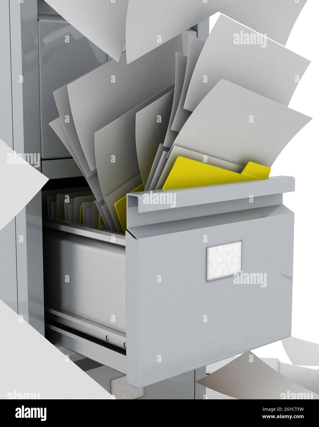 3D Render of a Filing Cabinate Stock Photo - Alamy