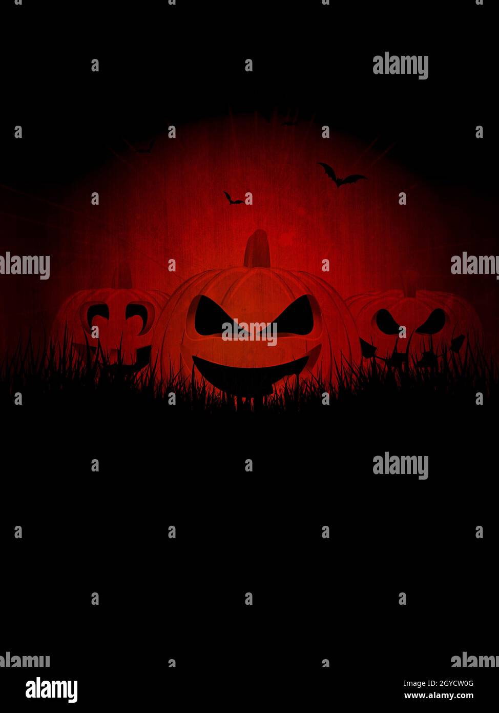 Grunge Halloween background with pumpkins in grass Stock Photo - Alamy