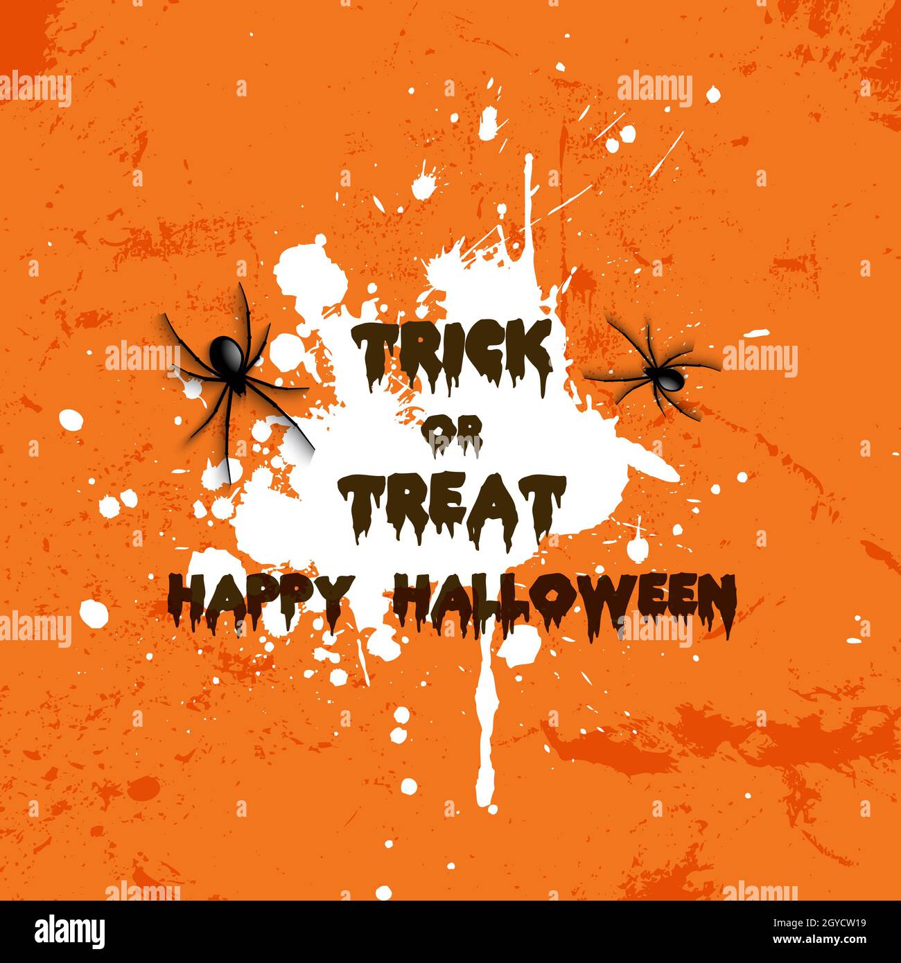 Grunge style Halloween background with spiders Stock Photo - Alamy
