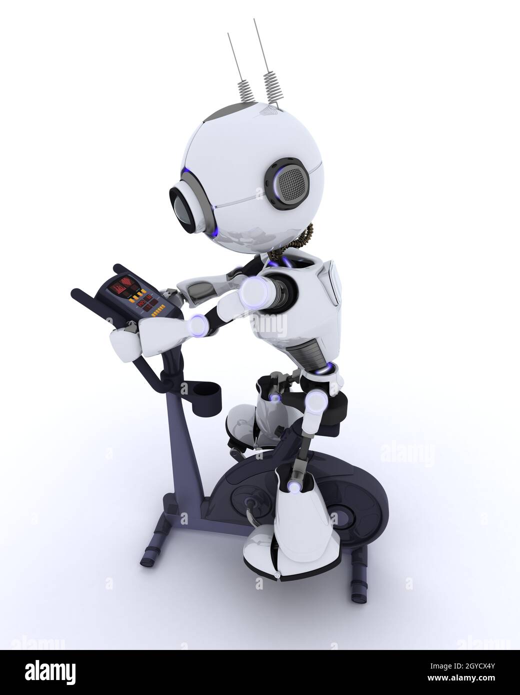 3d render robot gym on hi-res stock photography and images - Alamy
