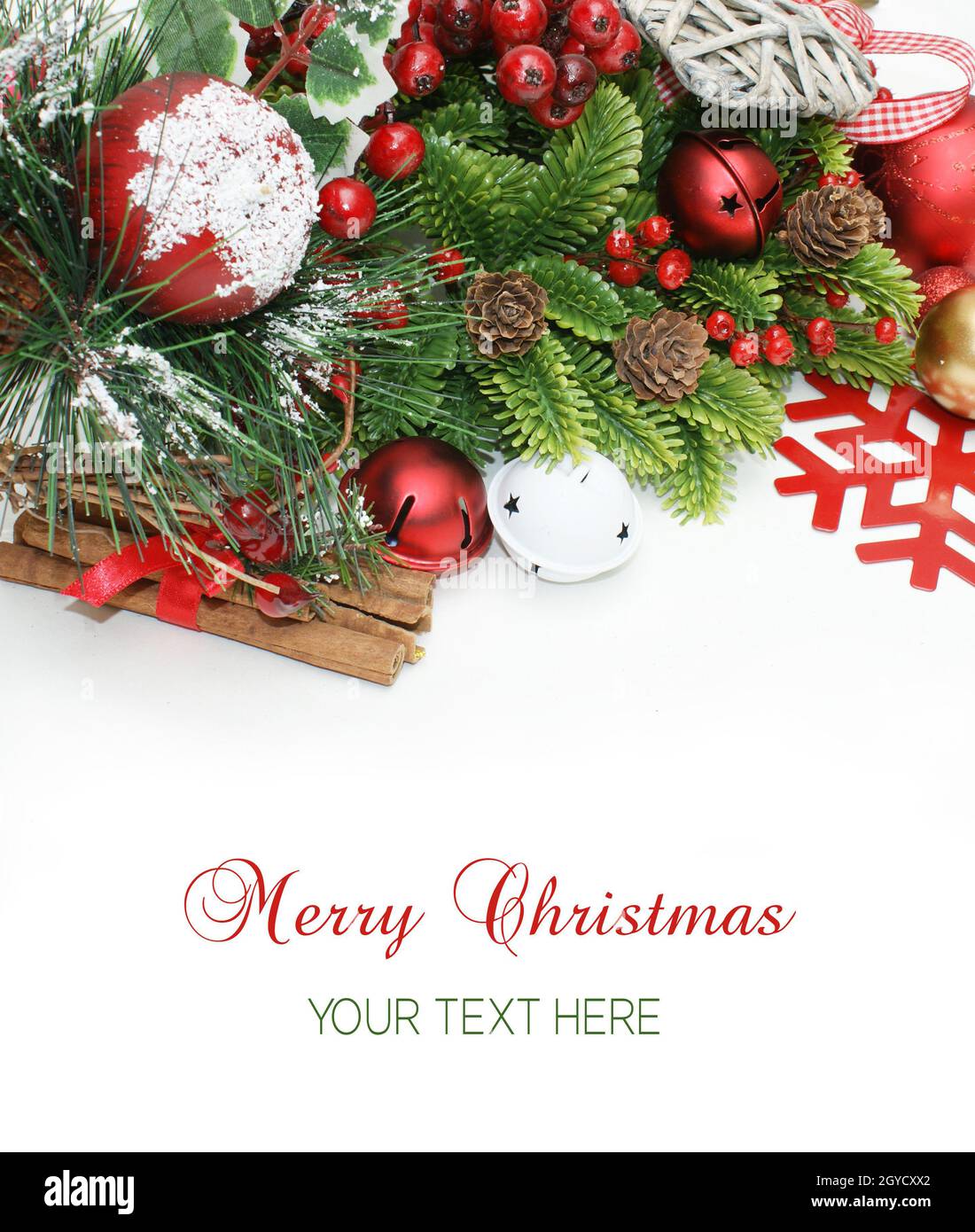 Merry Christmas background with space for text Stock Photo - Alamy