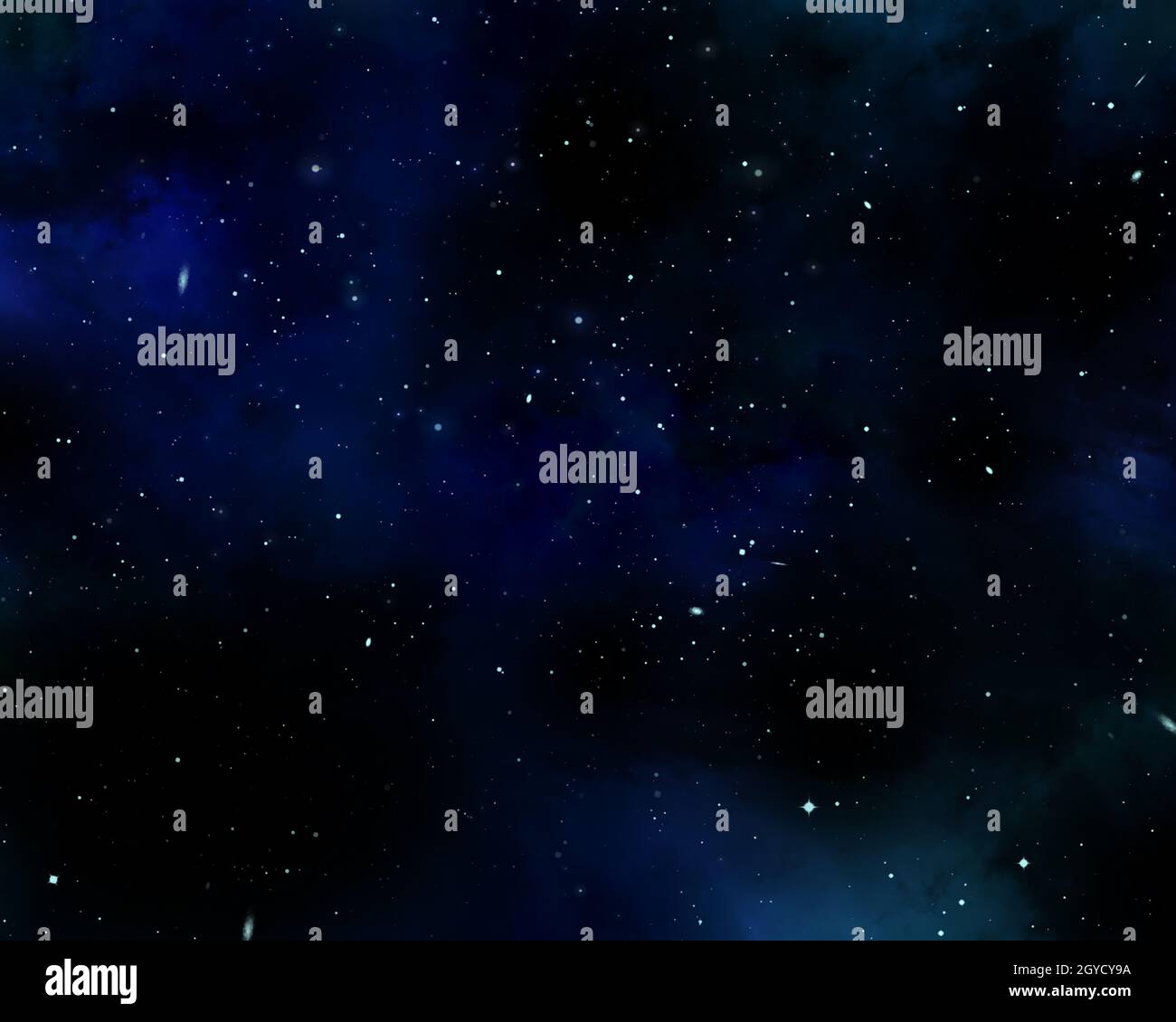 Background illustration of a night sky with stars and nebula Stock ...