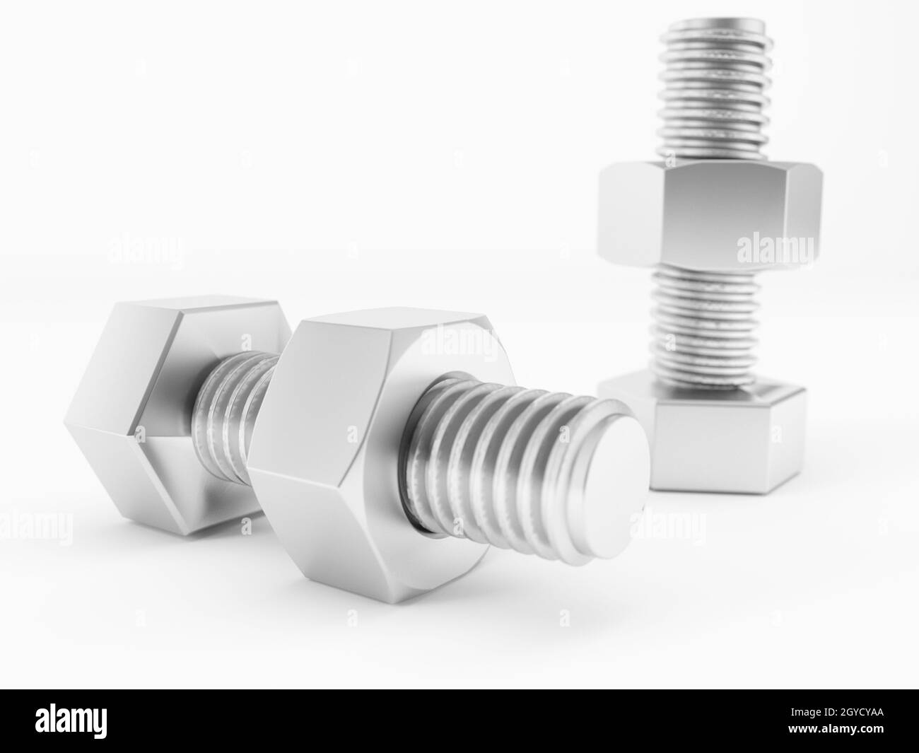 3d render of nut and bolt Stock Photo Alamy