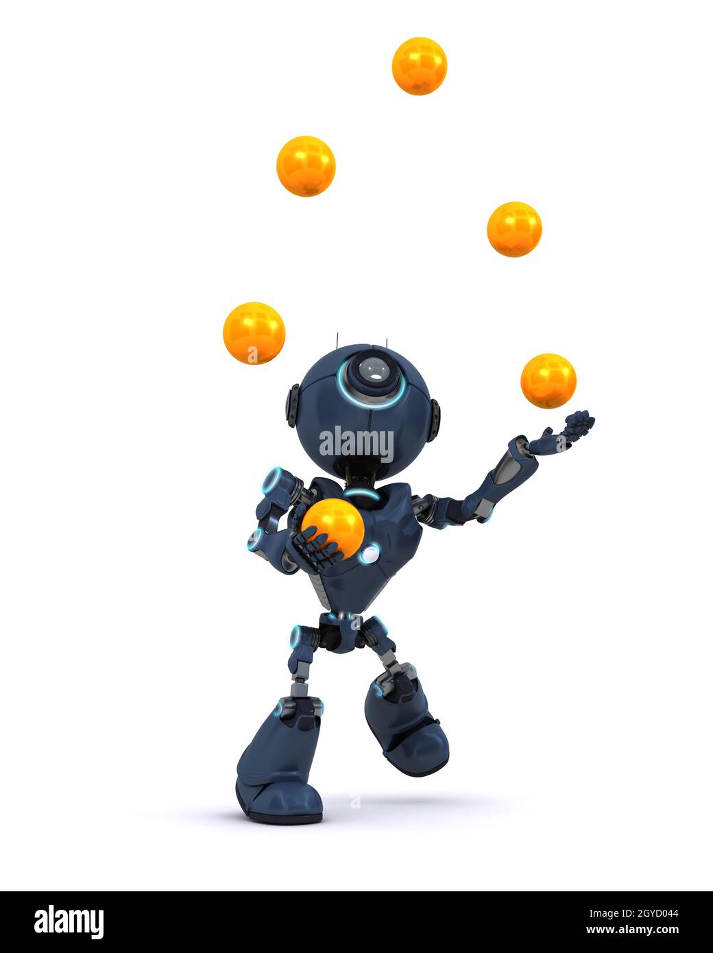 3D Render of an Android juggling balls Stock Photo - Alamy