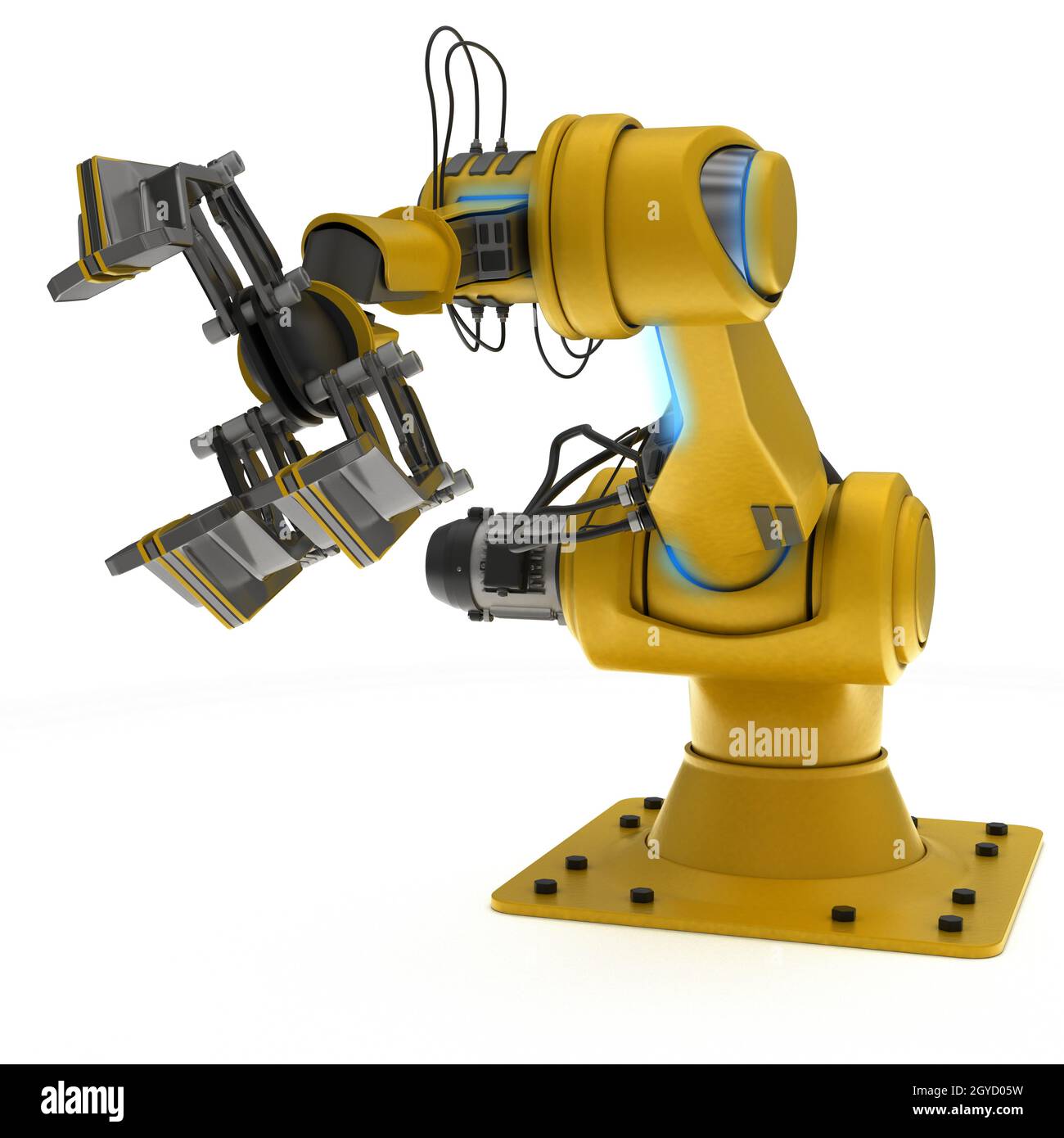 3D Render of an Industrial Robot Arm Stock Photo - Alamy
