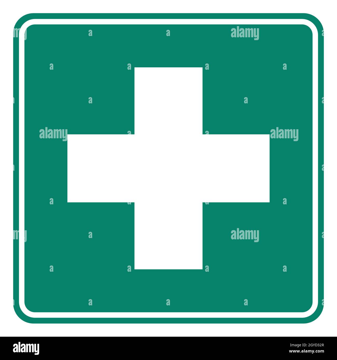 First aid and road sign Stock Photo Alamy