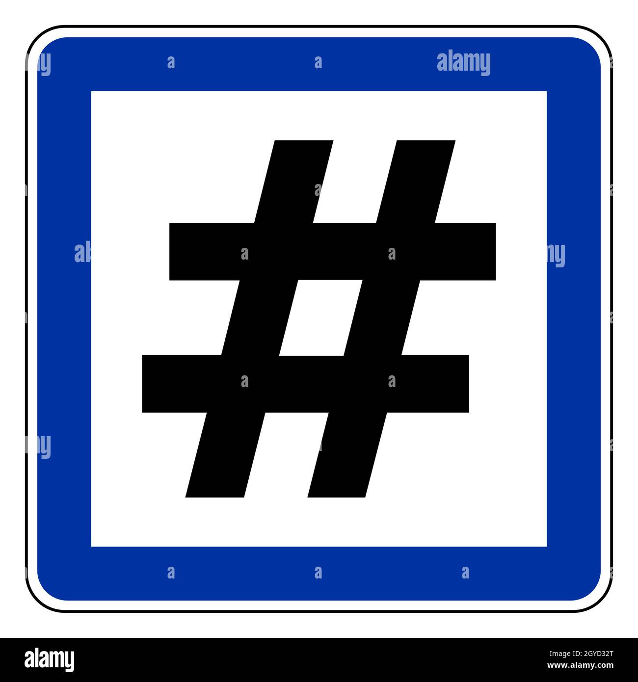 Hashtag and road sign Stock Photo - Alamy