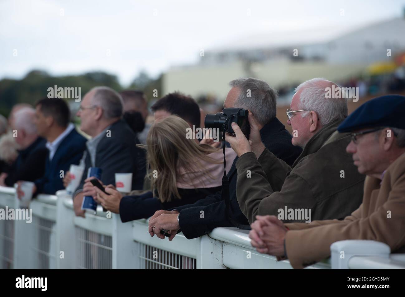 Ascot, Berkshire, UK. 1st October, 2021. Racegoers at the Autumn Racing ...