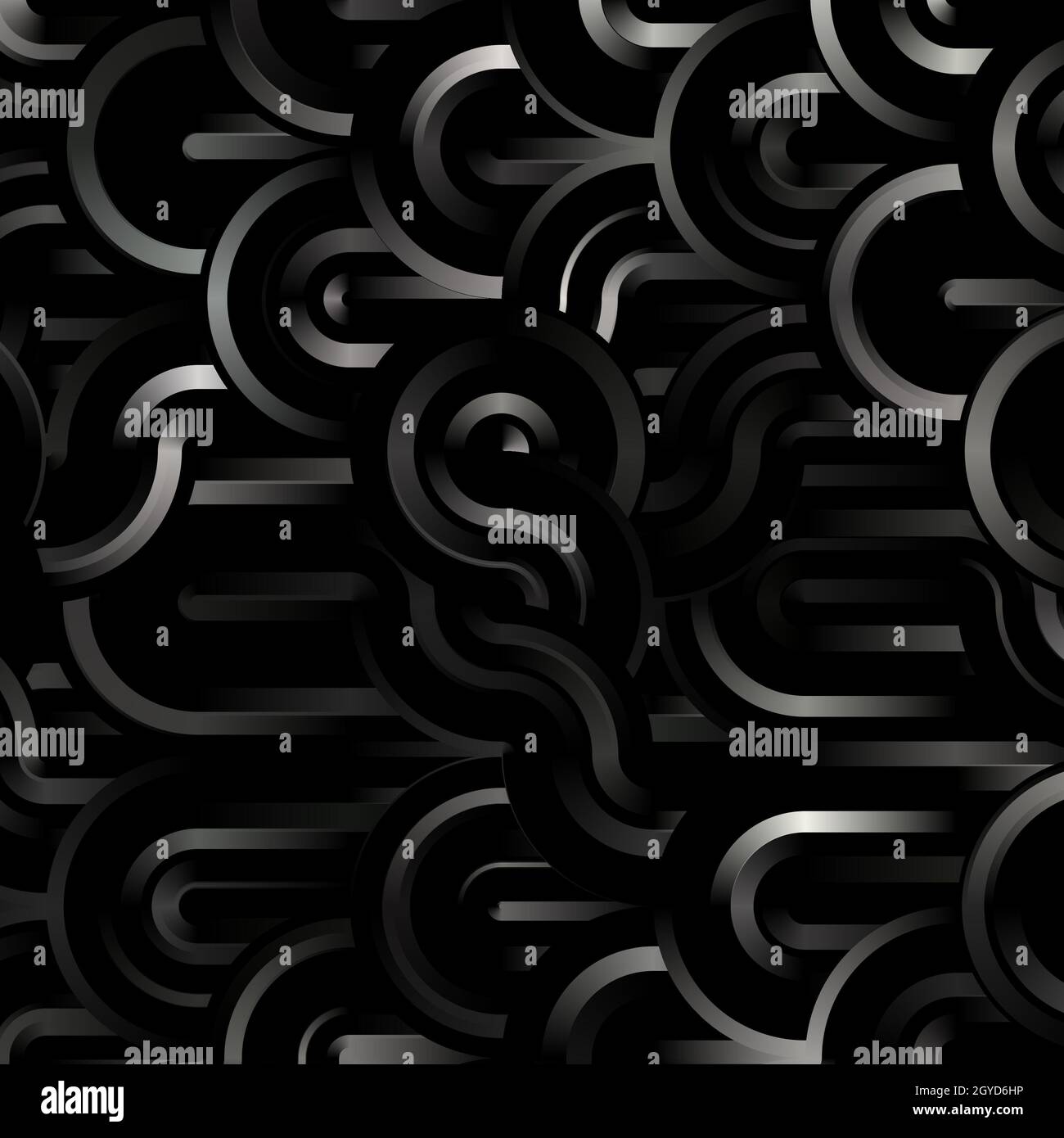An abstract black-themed 3D background with geometric shapes Stock ...