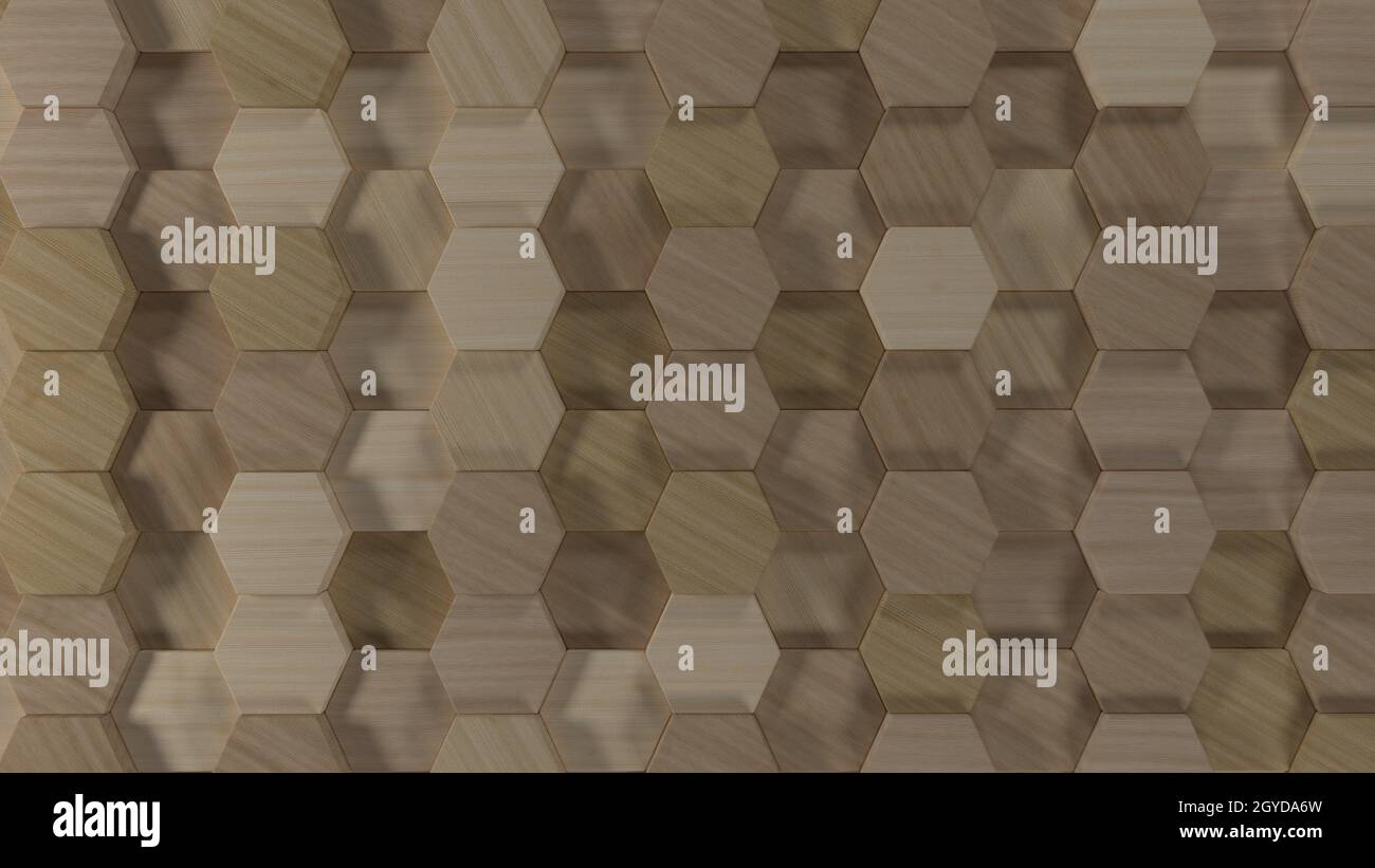 Render of 3D Geometric Abstract Hexagonal Wallpaper Background Stock ...