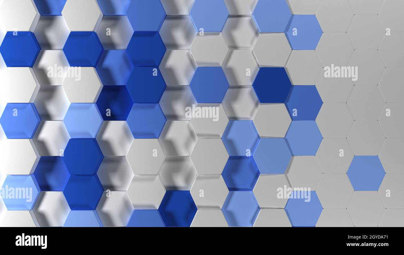 Render of 3D Geometric Abstract Hexagonal Wallpaper Background Stock ...