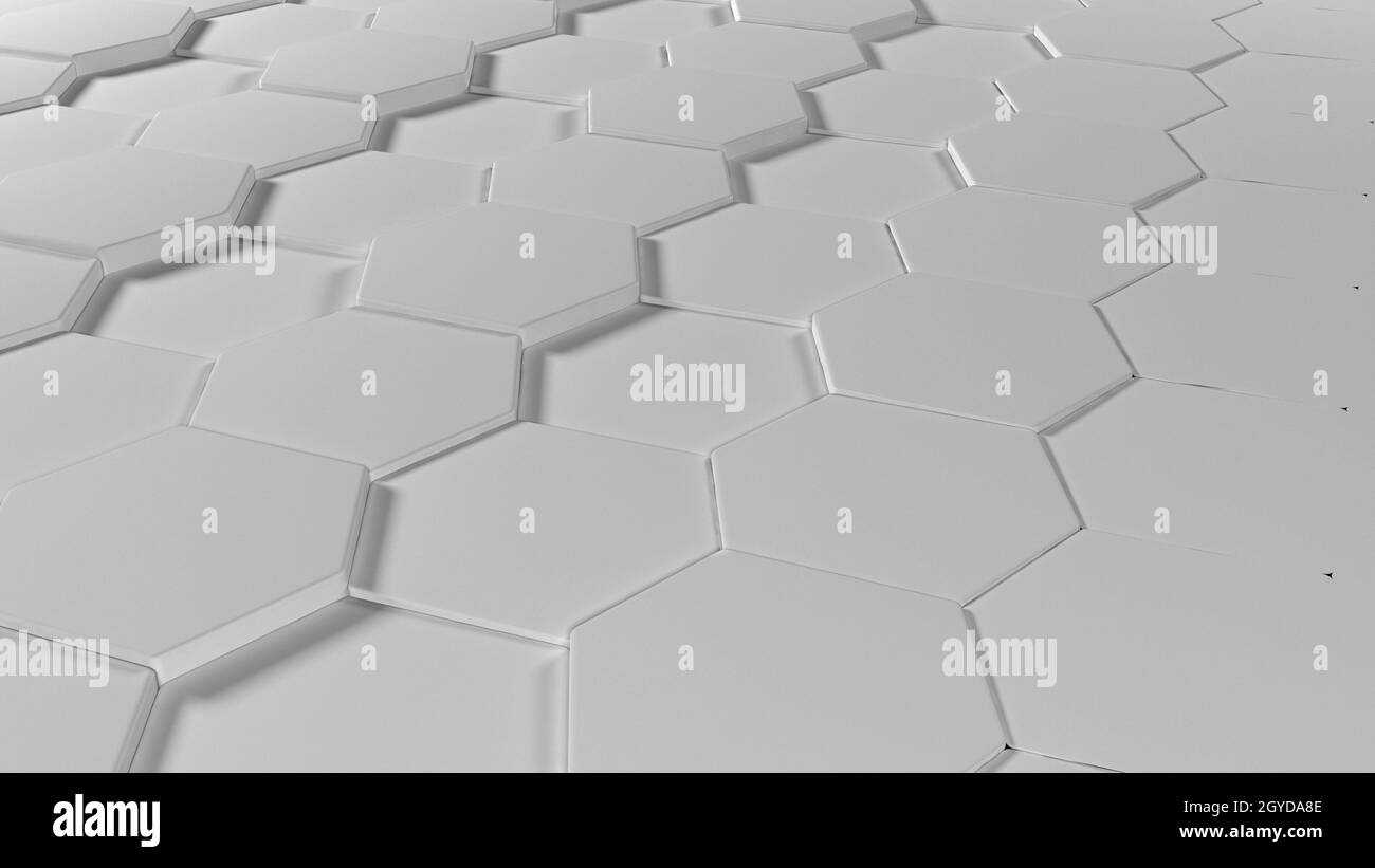 Render of 3D Geometric Abstract Hexagonal Wallpaper Background Stock ...