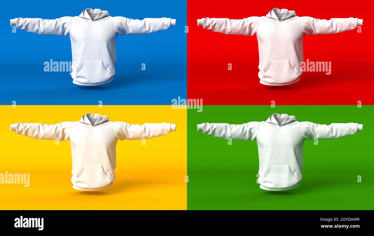 3d realistic render of Mens Jumper clean empty template, mockup for