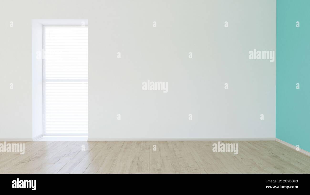 Render of 3D Contemporary Empty Room Stock Photo - Alamy