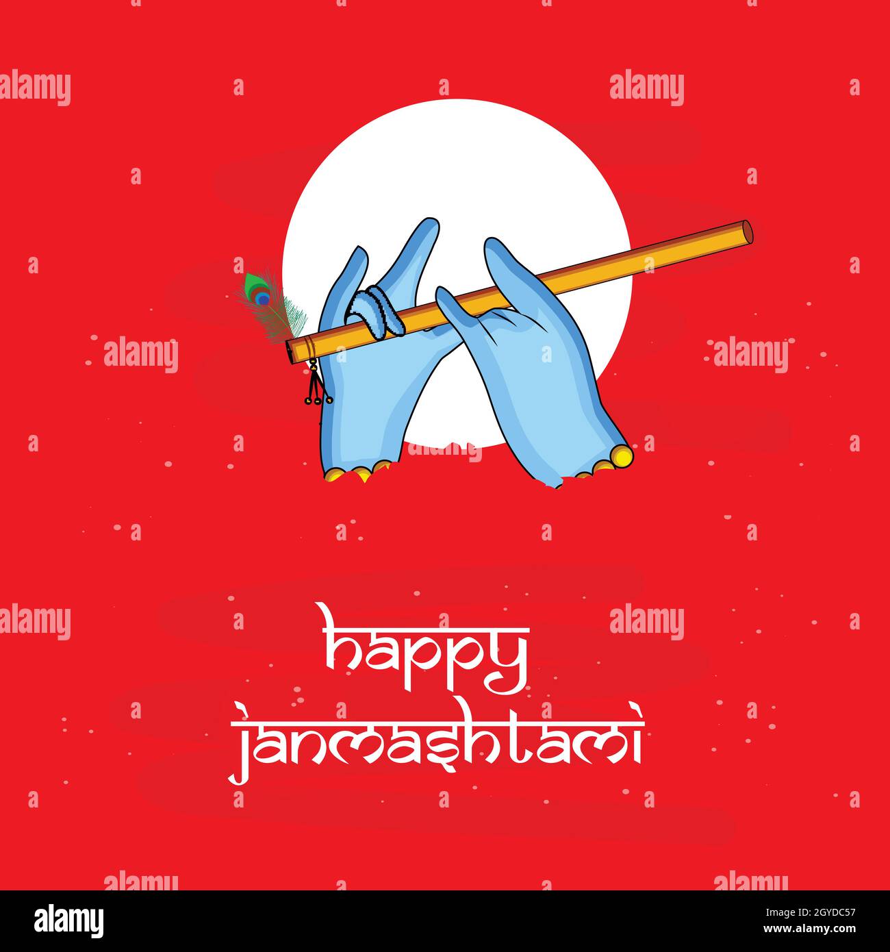 Hindu festival Janmashtami Background Stock Vector