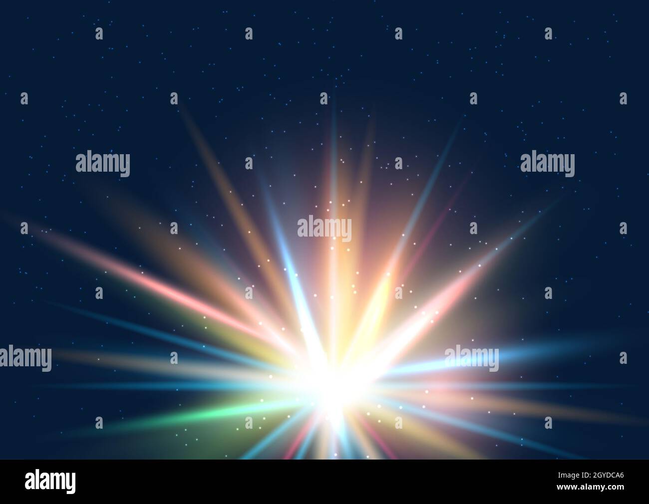 Abstract background with a colourful starburst design Stock Photo - Alamy