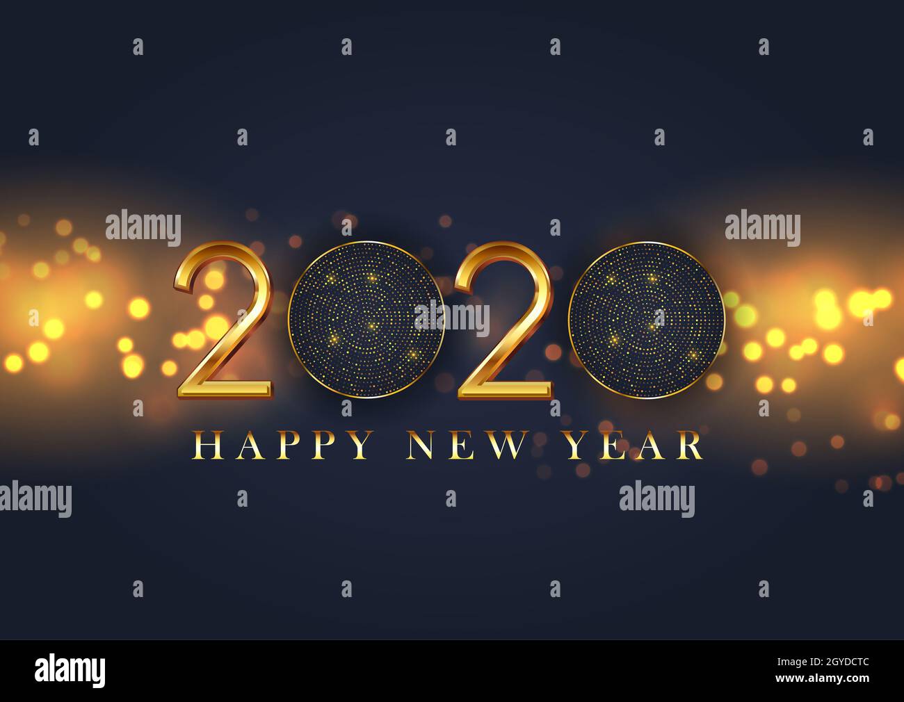 Happy New Year background with bokeh lights design Stock Photo - Alamy