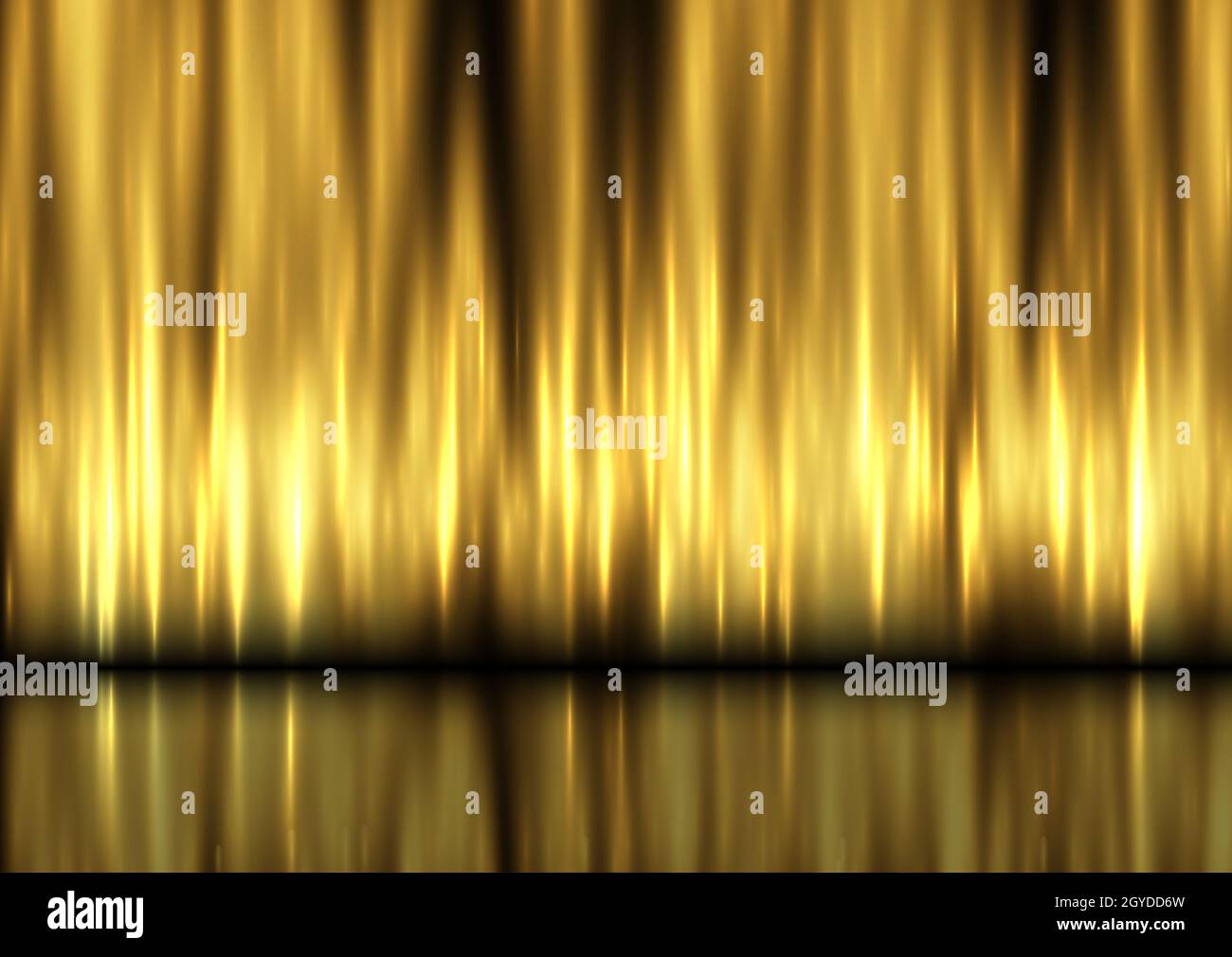 Display background with a golden curtain design Stock Photo Alamy