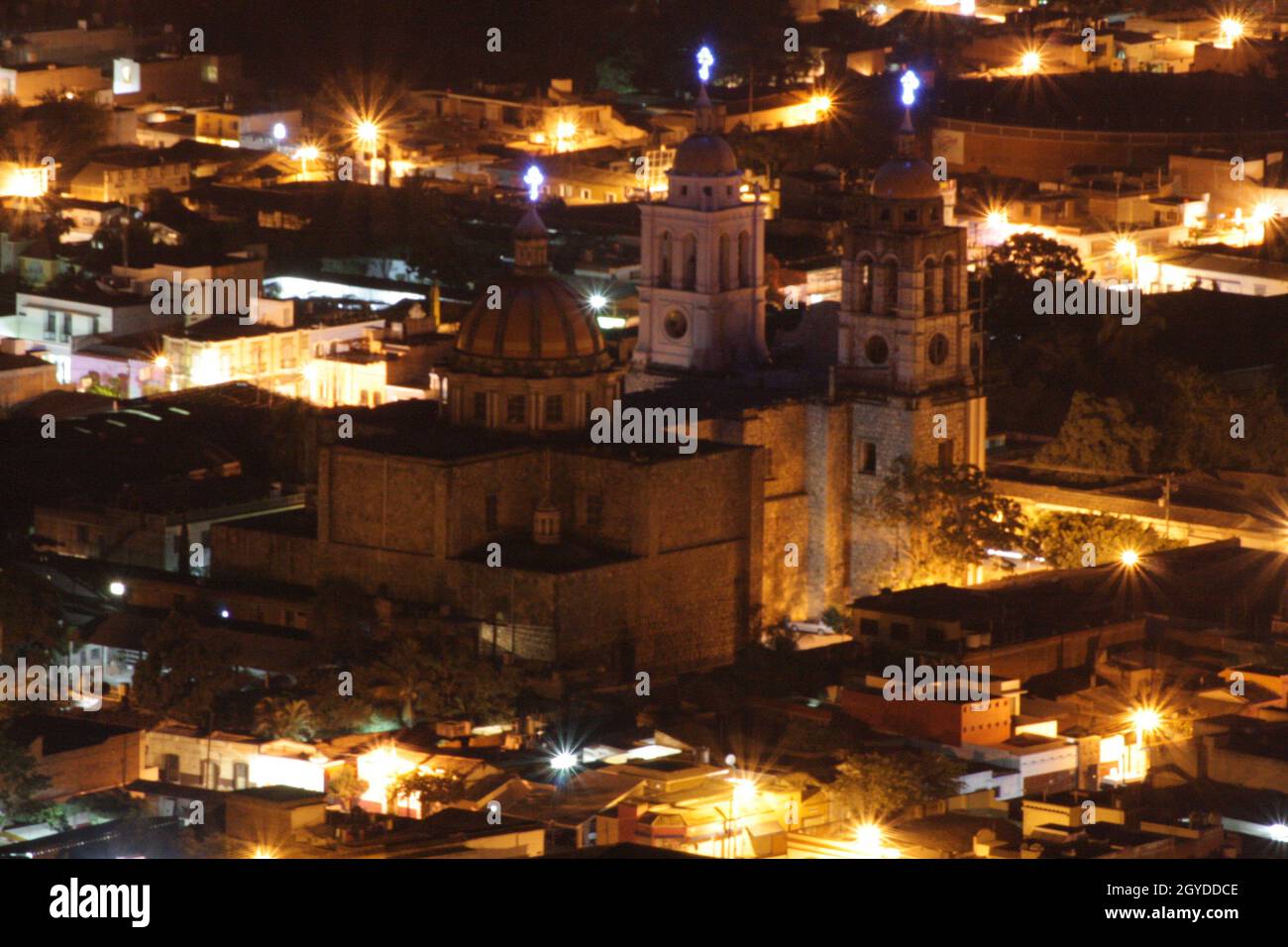 Fascinating night view of Church in Plateros, Fresnillo, Zacatecas, Mexico  Stock Photo - Alamy