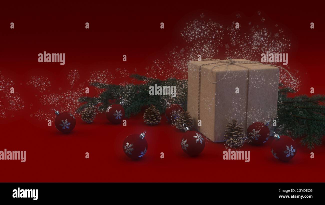 3d render of Christmas background with abstract tree Stock Photo - Alamy