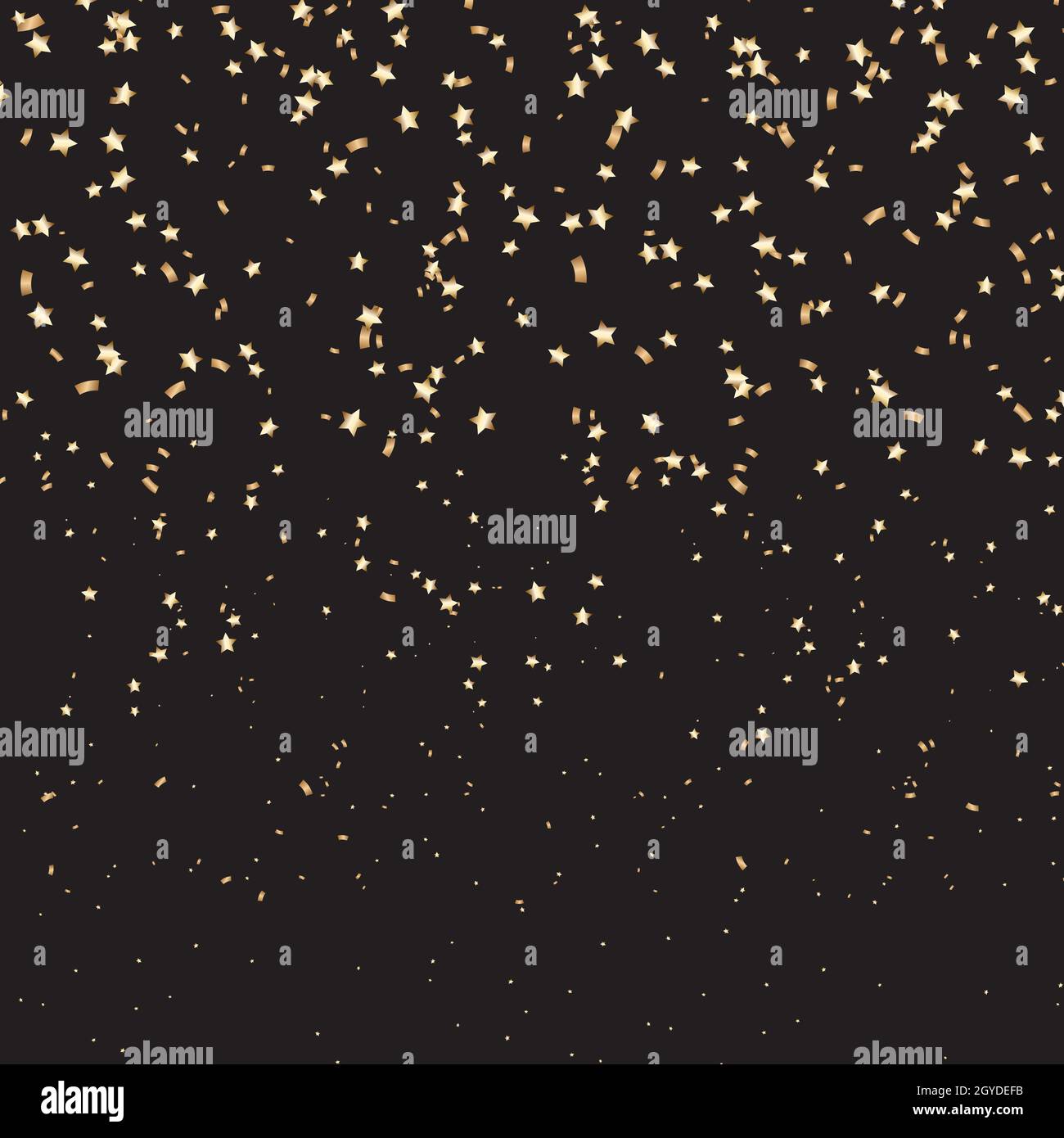 Decorative celebration background with falling gold star confetti Stock ...