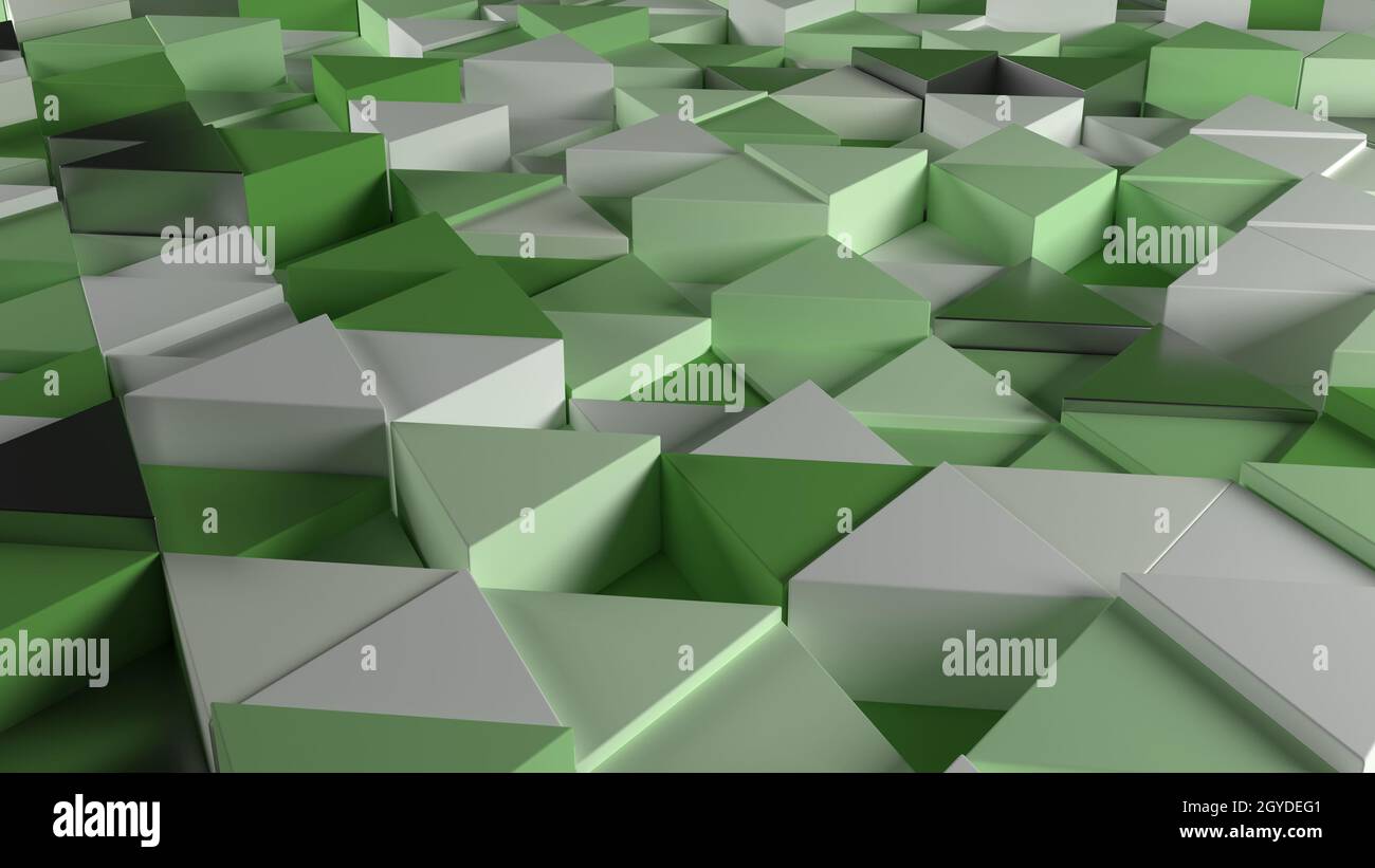 Render of 3D Geometric Abstract Background Stock Photo - Alamy
