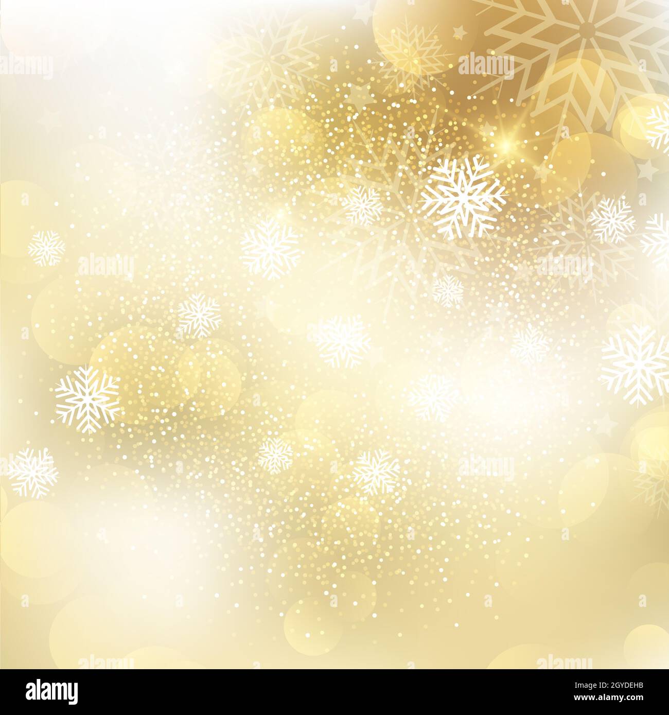 Christmas background with golden snowflake design Stock Photo - Alamy