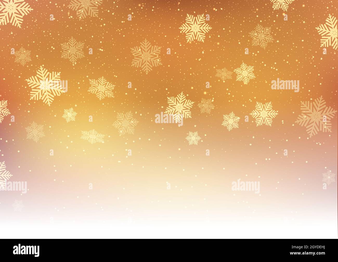 Christmas background of falling golden snowflakes Stock Photo - Alamy