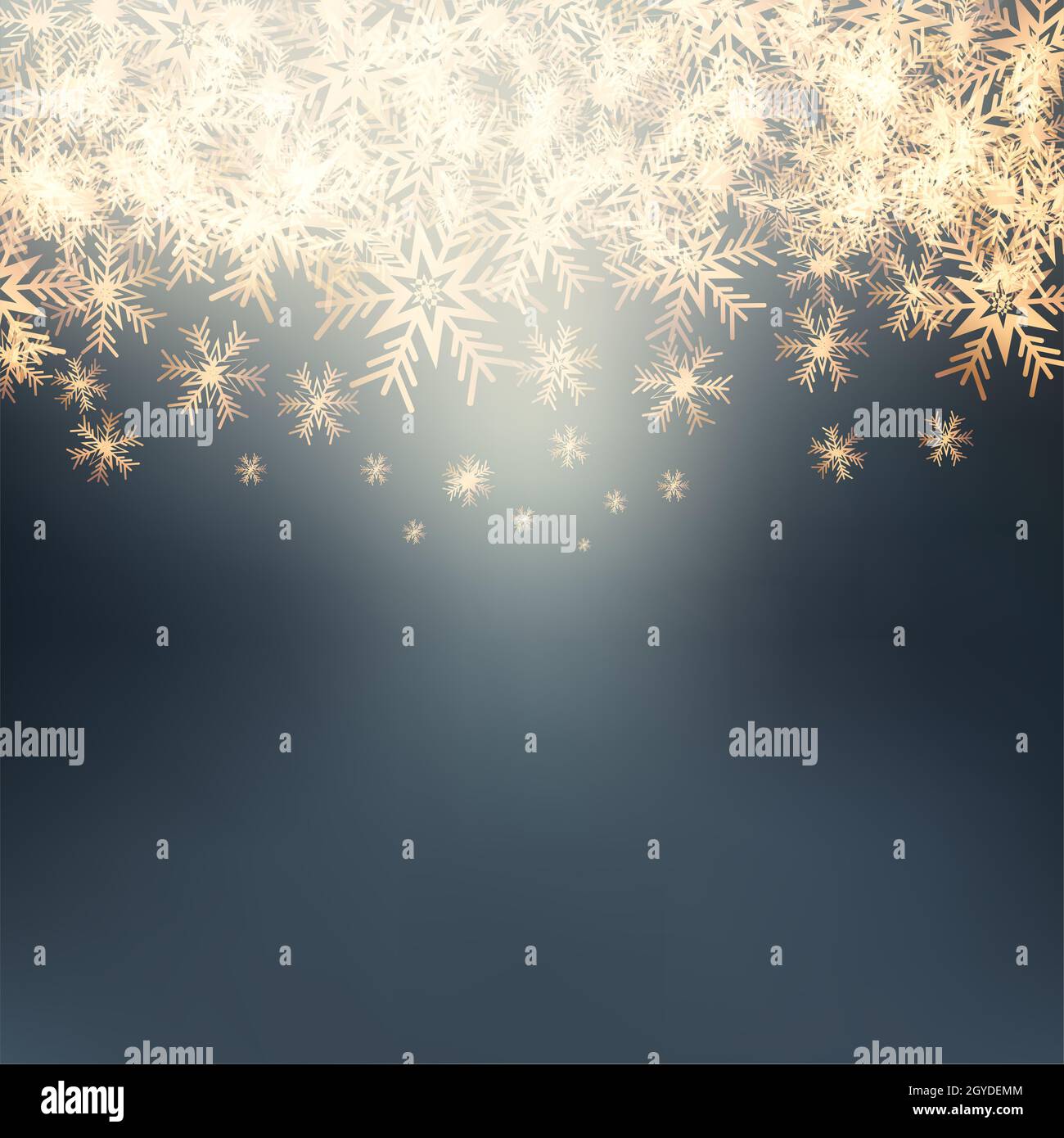 Christmas background with golden snowflakes Stock Photo - Alamy