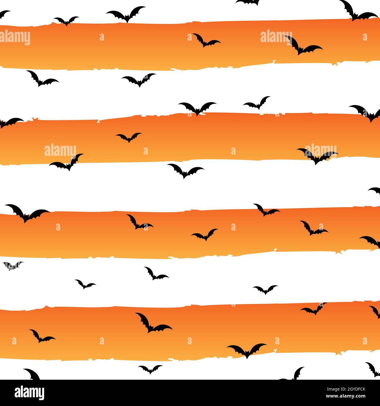 Halloween background with orange grunge stripes and bats Stock Photo ...