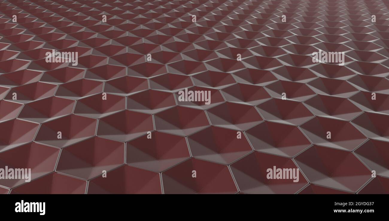 Render of 3D Geometric Abstract Hexagonal Wallpaper Background Stock ...