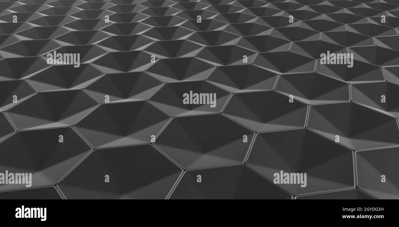 Render of 3D Geometric Abstract Hexagonal Wallpaper Background Stock ...