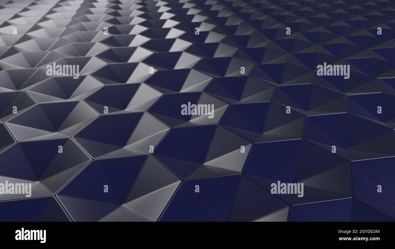 Render of 3D Geometric Abstract Hexagonal Wallpaper Background Stock ...