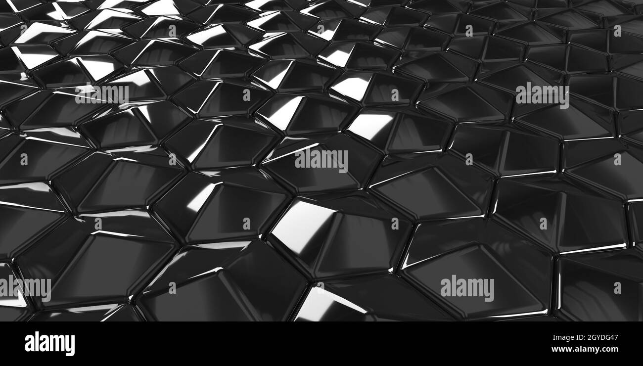 Render of 3D Geometric Abstract Hexagonal Wallpaper Background Stock ...
