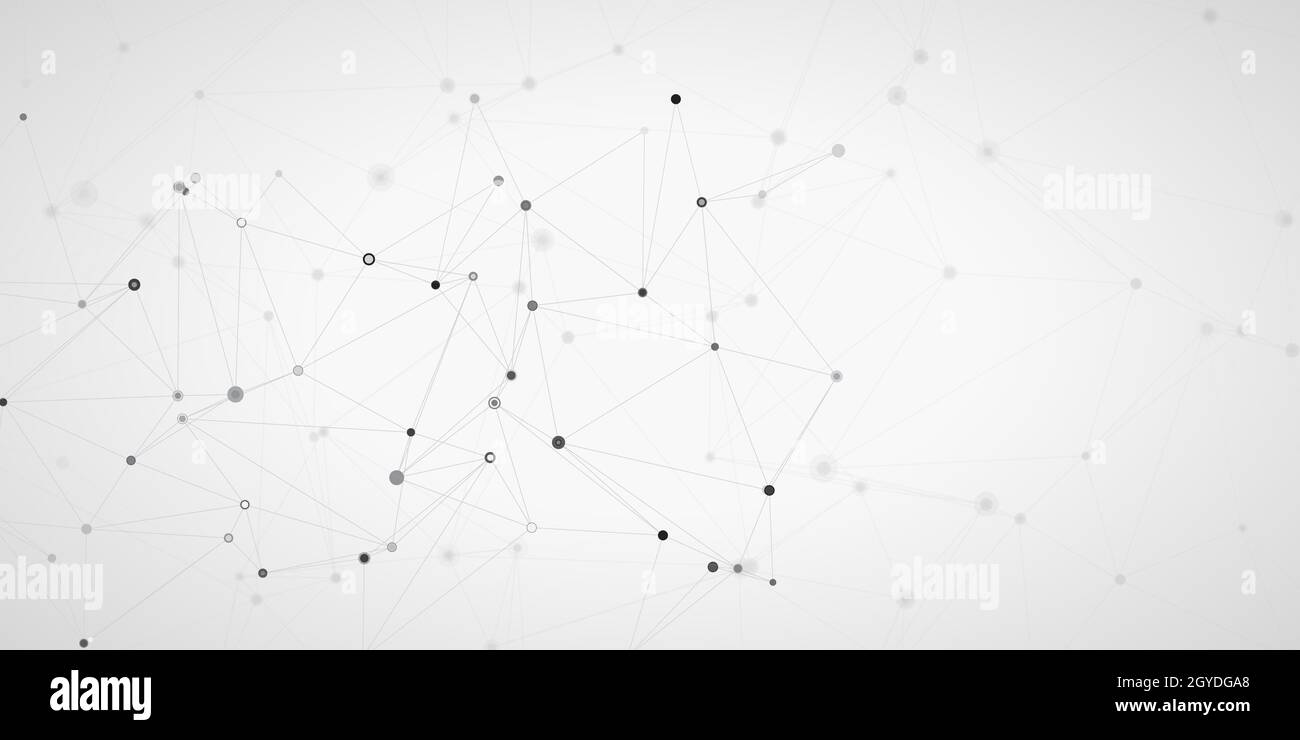 Banner with an abstract low poly design with connecting lines and dots ...