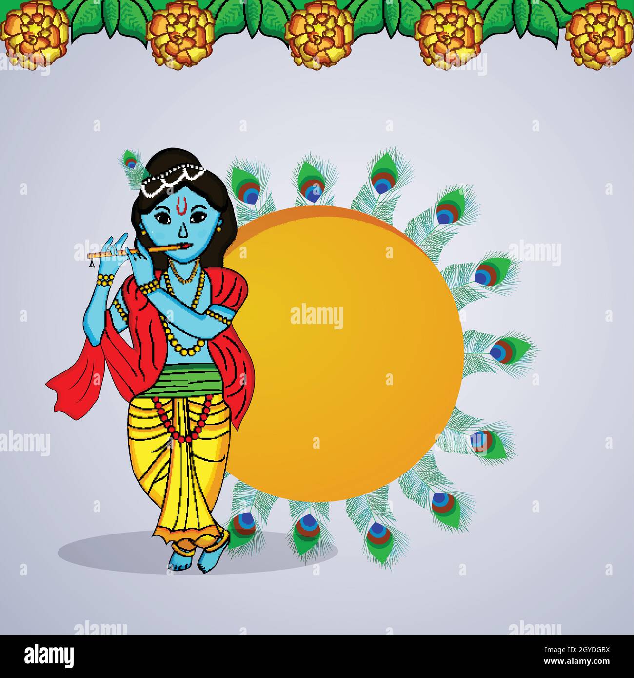 Hindu festival Janmashtami Background Stock Vector Image & Art - Alamy