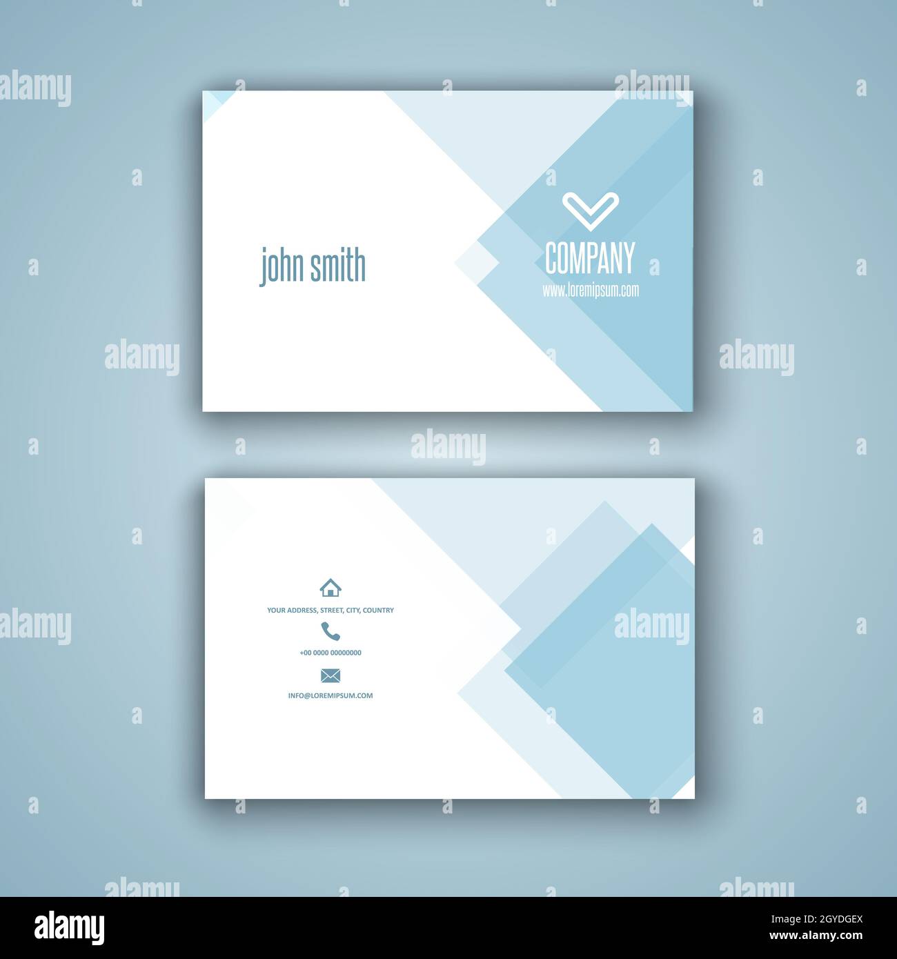 Business card with a low poly design Stock Photo - Alamy