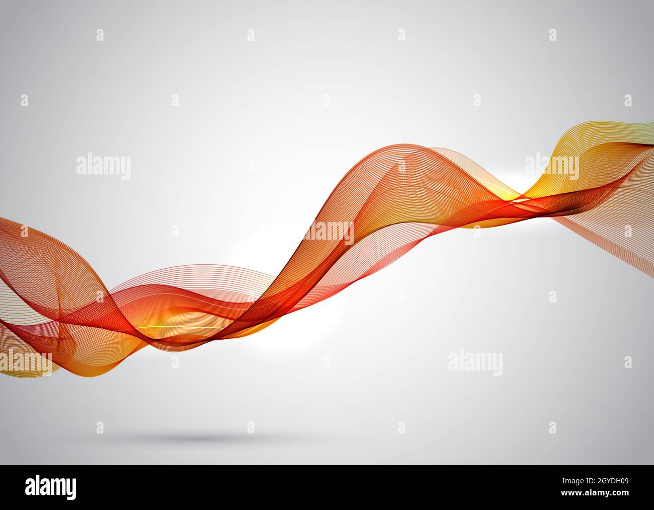 Abstract background with orange flowing waves Stock Photo - Alamy