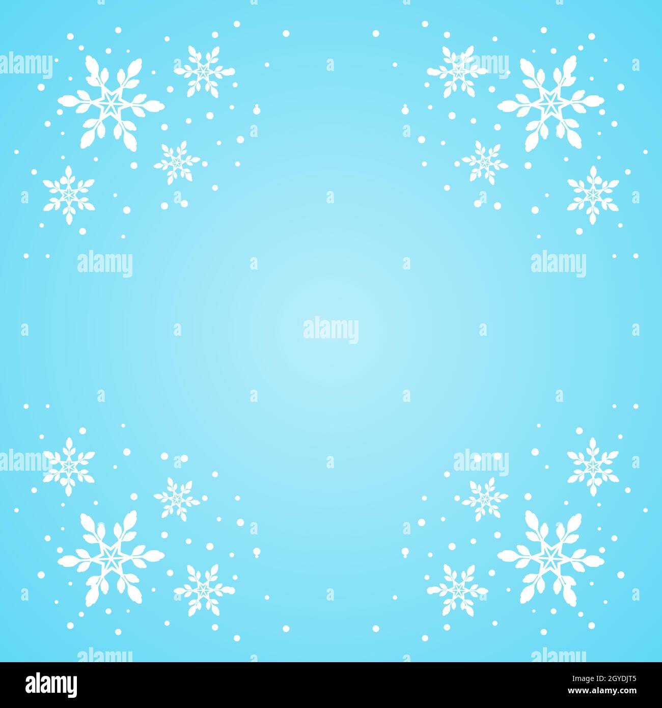 Christmas background with a snowflake border Stock Photo - Alamy