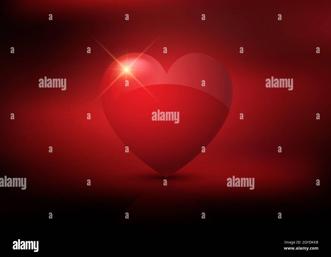 Abstract Valentines Day background a glossy red heart design Stock ...