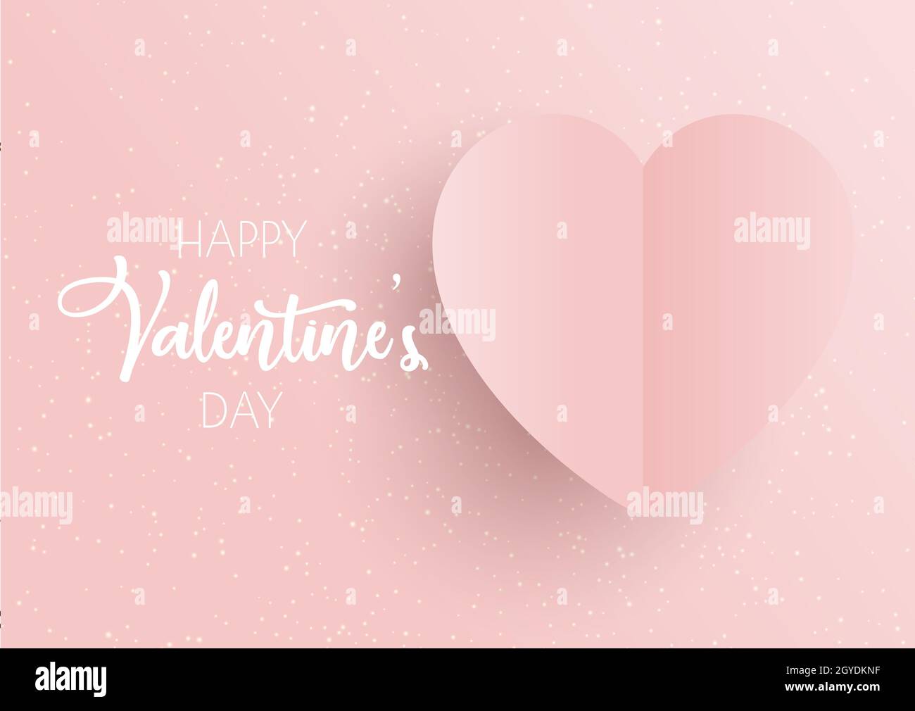 Valentine's Day background with pink heart design Stock Photo - Alamy