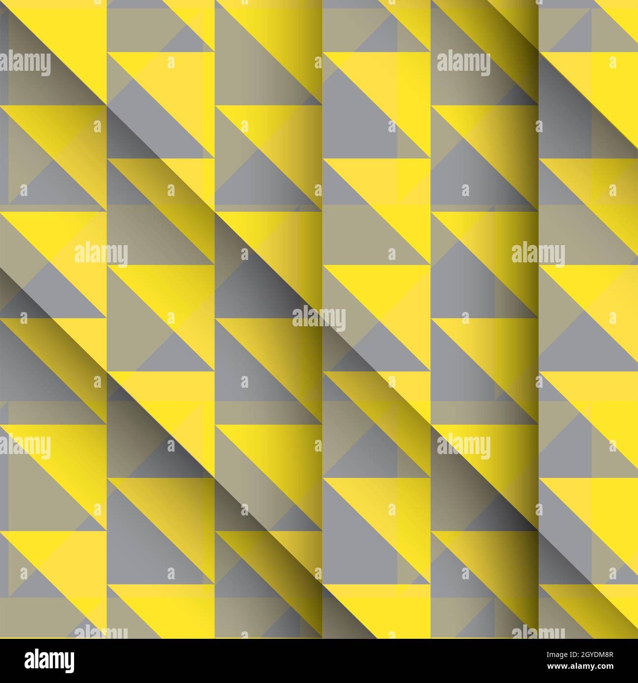 Low poly geometric background in yellow and grey Stock Photo