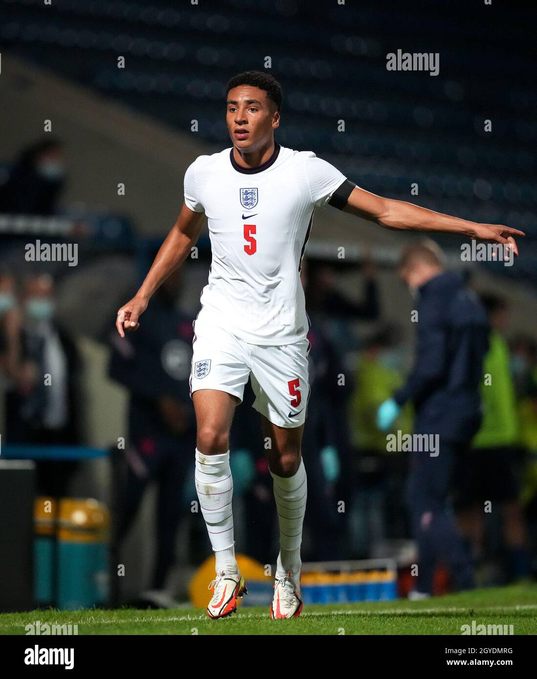 London, UK. 07th Oct, 2021. James Hill (Fleetwood Town) of England U20 during the International match between England U20 and Italy U20 at the Technique Stadium, Chesterfield on 7 October 2021. Photo by Andy Rowland. Credit: PRiME Media Images/Alamy Live News Stock Photo