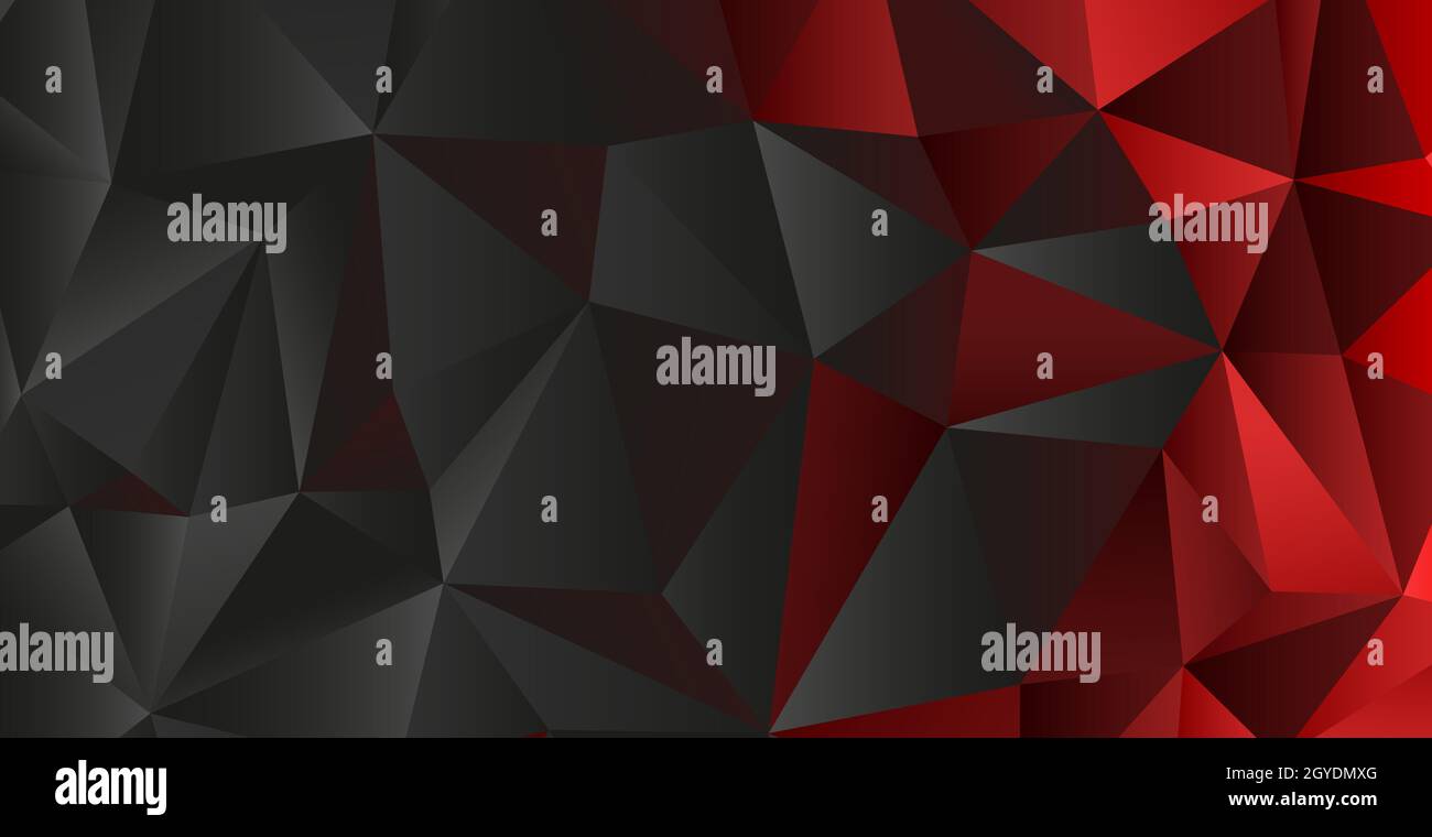 Abstract black and red gradient triangles of different sizes - Vector ...