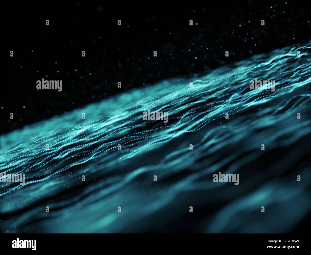 3D render of a futuristic background with flowing cyber particles Stock ...